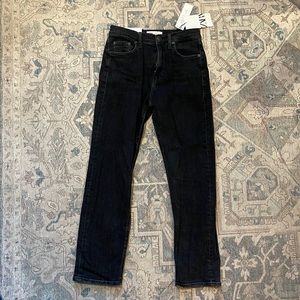 Zara Slim Cropped Jeans in Washed Black